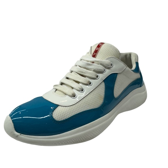 Prada sport patent leather colorblock pattern sneaker size-9US - Picture 1 of 8